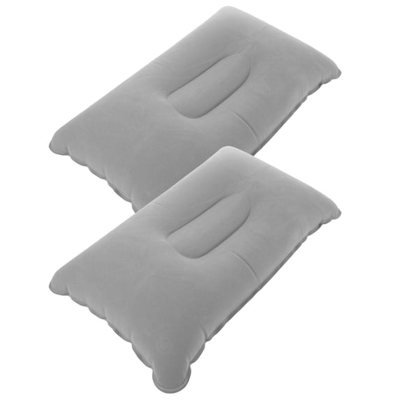 LULULION Airplane Pillow Grey Flocked Fabric Adults Travel 2PCS