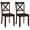 Dark Brown, variant on ROME + OAK X-Back Farmhouse Wooden Kitchen Dining Chair in Dark Brown, Set of 2