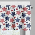 thumbnail image 3 of Ambesonne 4th of July Valance Pack of 2, Grunge Pattern USA, 42"X18", Ruby Violet Blue White, 3 of 5