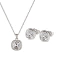 thumbnail image 1 of Set de Joyería para Mujer Oro 14k o Plata con Zirconia Cúbica LuckyLy, Juego de Collar y Aretes Mujer, Modelo Cleo Azul plateado UNITALLA, 1 of 6