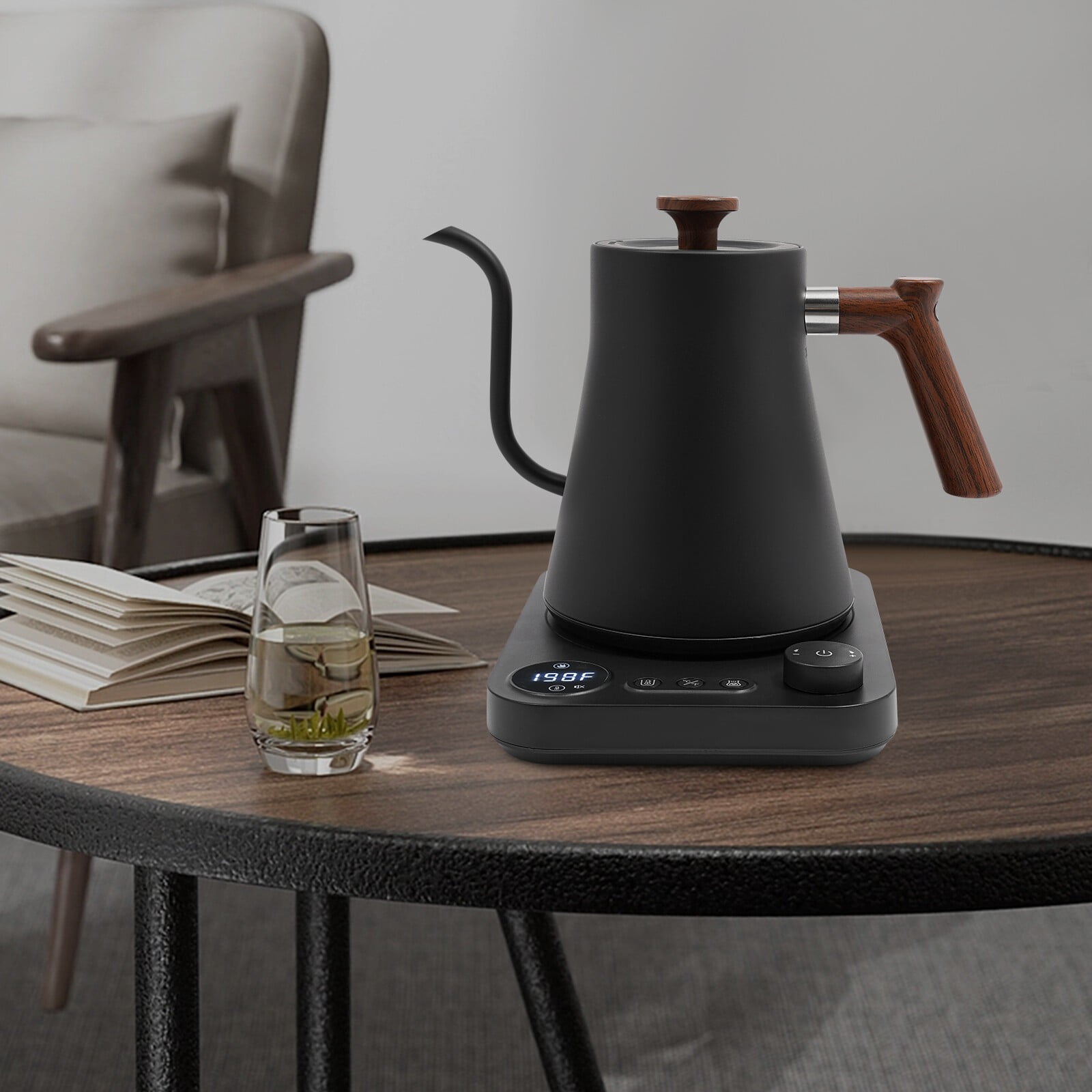 Electric Gooseneck Kettle, 110V-130V 1200W Electric Kettle, 28*20.5*22cm for Home, Offices, Hotels