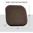 thumbnail image 4 of Elegant Comfort Chair Cushion Covers with Ties and Non Skid Rubber Backing-Thick Memory Foam - Soft Cushion Pad- Rounded Square Seat Cover-16 x 16 Inches- Honeycomb Textured Pattern, Set of 2, Brown, 4 of 7