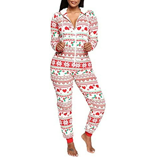 Multitrust Multitrust Women Christmas Pajamas Sleepwear Xmas Hooded Long Nightwear Pyjamas Walmart Com Walmart Com
