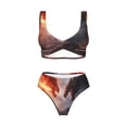 thumbnail image 5 of Honeii Fire Sky Dragon Print Women’s Bikini Set,Two Piece Swimsuit Bathing Suits,Stylish High Elasticity Swimwear for Beach and Pool, 5 of 7