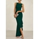 thumbnail image 5 of Vestido largo PRETTYGARDEN 2025 sin mangas con volantes, diseño de sirena, color verde, 5 of 9