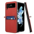 thumbnail image 3 of Elegant Choise Phone Case for Samsung Galaxy Z Flip 4 5G Leather Wallet Card Holder Cover, Red, 3 of 11