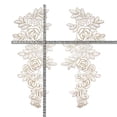 thumbnail image 5 of SPRING PARK 1Pair Lace Embroidered Neckline Neck Collar Trim Clothes Sewing Applique, 5 of 5