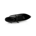 thumbnail image 4 of BLISSFUL STEP Women's Patent Leather Pointed Toe Lace Up Stiletto Heel Ankle Boots Black 7, 4 of 8