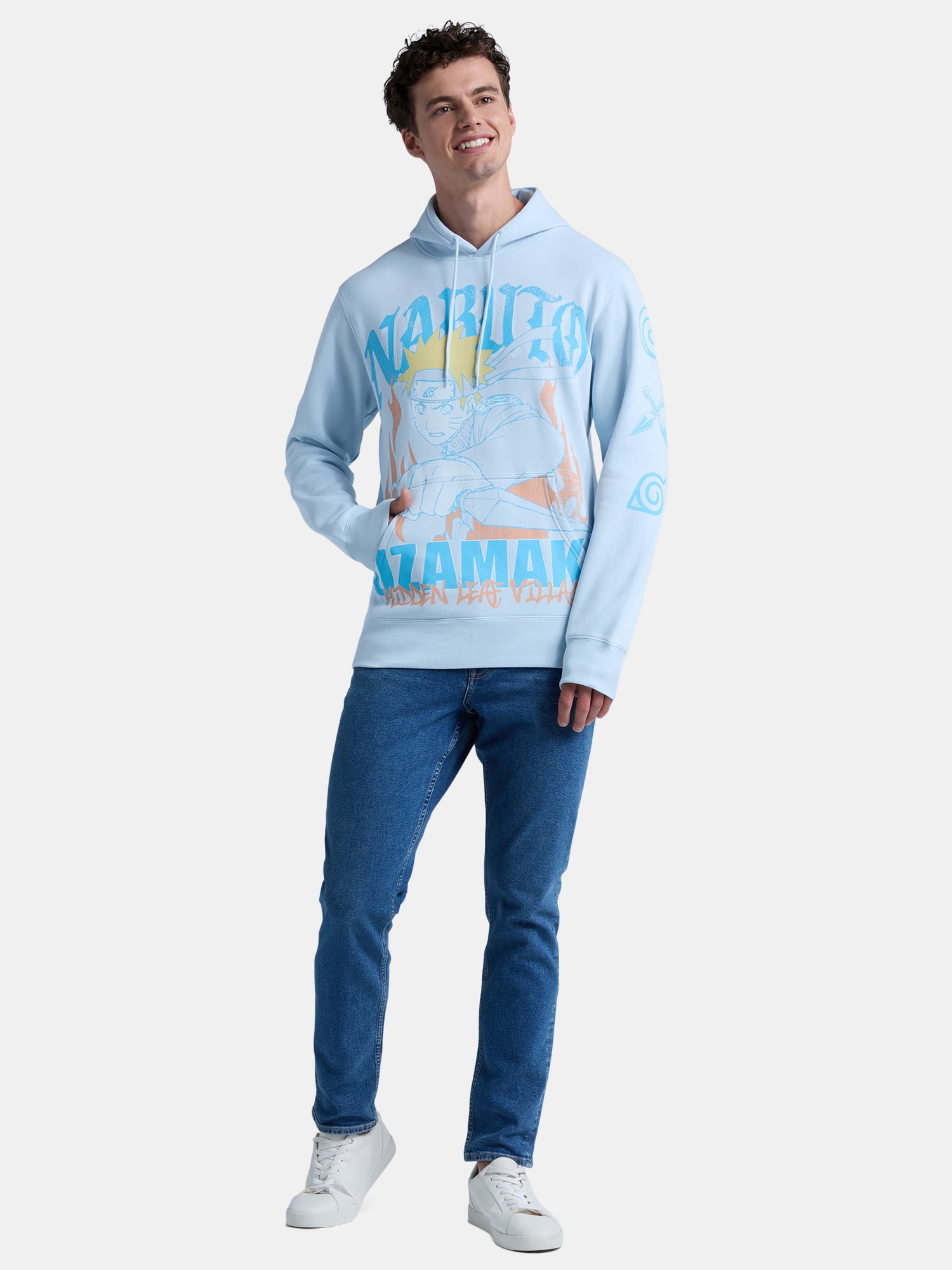 Naruto Men's & Big Men's Graphic Hoodie with Long Sleeves, Sizes XS-3XL