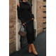 thumbnail image 5 of Vestido Maxi de Punto Negro y Cárdigan PRETTYGARDEN para Mujer XL, 5 of 7