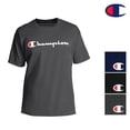 thumbnail image 4 of Champion Men's Big & Tall Pullover Fleece Hoodie (2XL) with Men’s Big & Tall Short Sleeve Script Tee Shirt (2X) Bundle Set (Charcoal Heather), 4 of 6