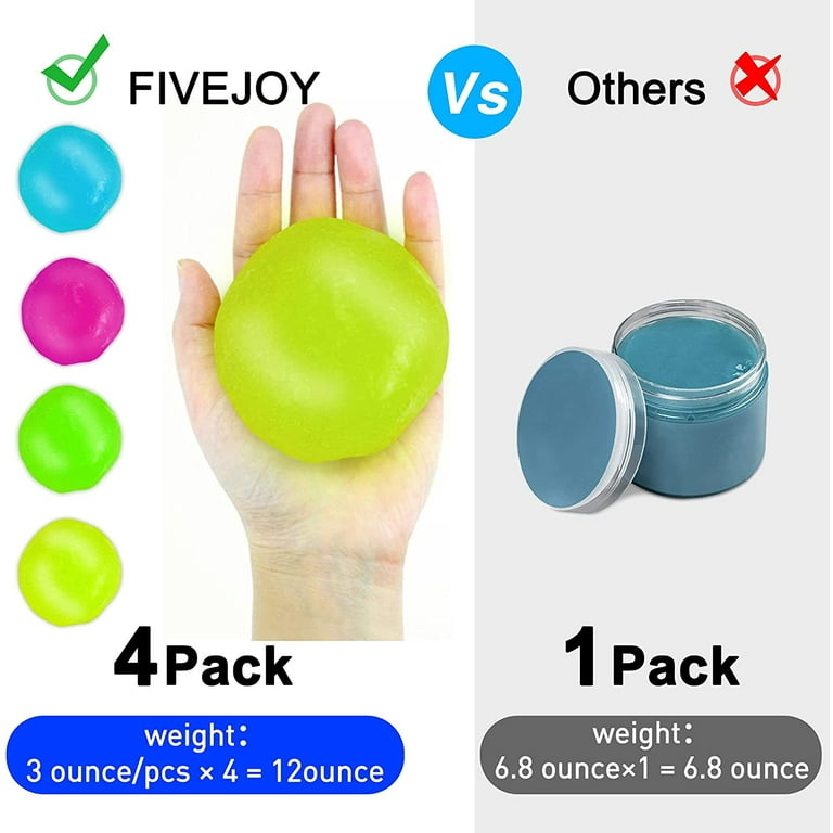 FiveJoy Car Cleaning Gel Kit - Universal Car Detailing Putty for Car  Interior - Reusable Car Goop Cleaner Supplies Auto Slime for Home, Office