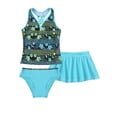 thumbnail image 4 of TiaoBug Kids Girls Tankini Swimsuit Swim Tops Bottoms Skirts Bathing Suit, 4 of 6