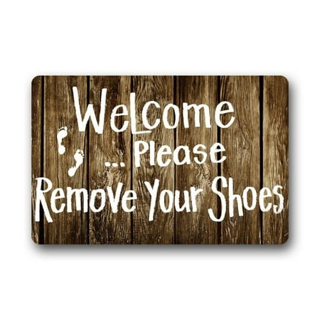 Winhome Welcome Please Remove Your Shoes Doormat Floor Mats Rugs
