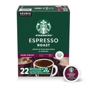 Starbucks Espresso Roast, Hot or Iced Coffee, Dark Roast K-Cup Coffee Pods, 22 Count
