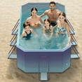 thumbnail image 6 of JUANYU 102in Foldable Swimming pool,Non-Inflatable Outdoor Pools for 1-6 Person,101" x 66" x 20"in,Glacier Blue, 6 of 9