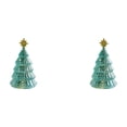 thumbnail image 2 of 2pcs LED Glass Christmas Tree with Lights, Battery Operated Tabletop Decor, Frosted Glass Holiday Centerpiece for Mantel, Window, Fireplace, and Indoor Home Christmas Decorations, 2 of 6