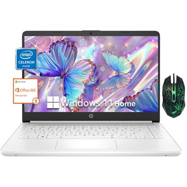HP 14" Laptop for Student and Business,Intel Celeron N4120(Quad-Core),4GB RAM,128GB Storage(64GB eMMC 64GB Micro SD),1-Year Office 365,Windows 11 Home in S mode,Snowflake White