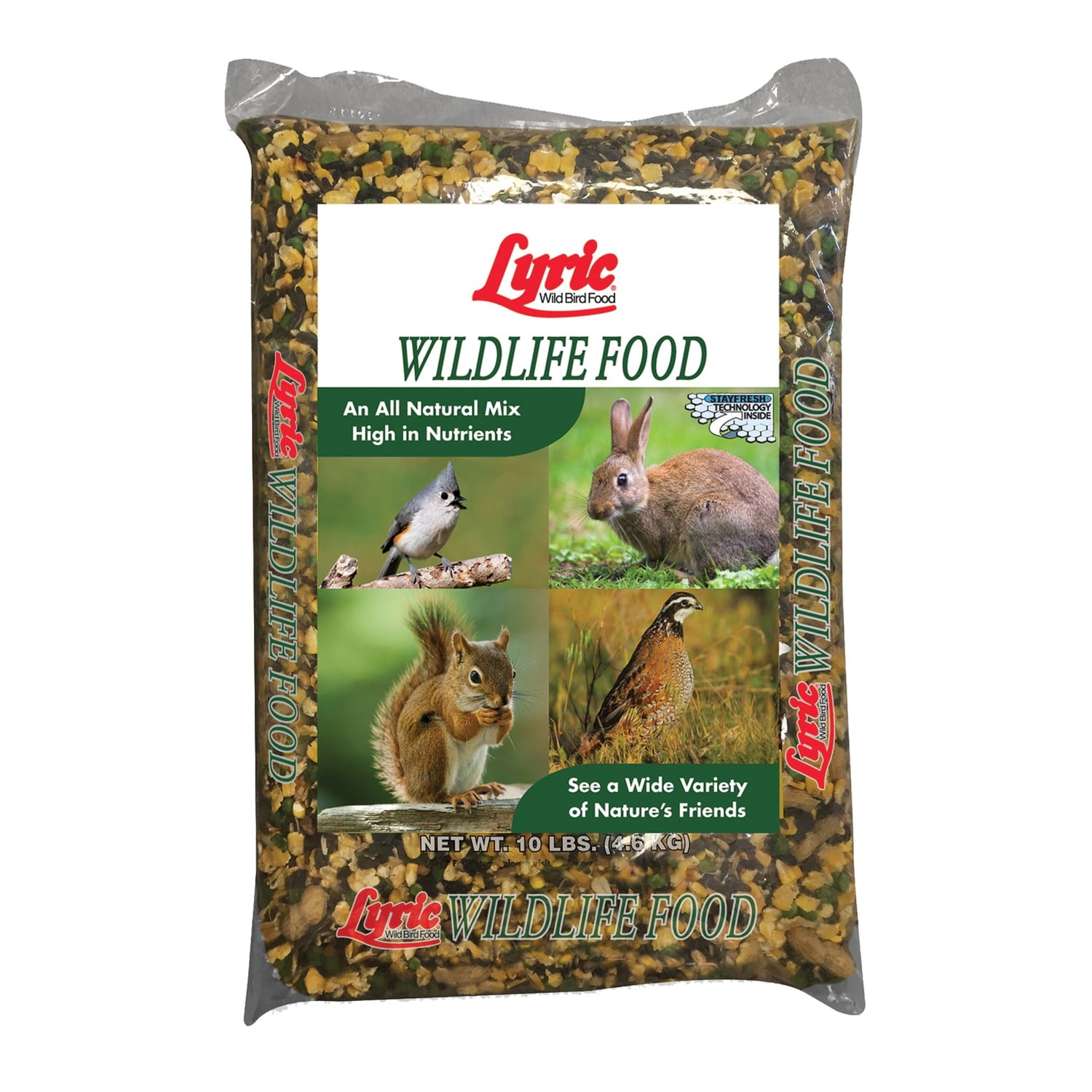 Lyric Wildlife Critter Food for Deer, Squirrels, Turkeys & Rabbits Wild Bird Seed - 10 lb. Bag