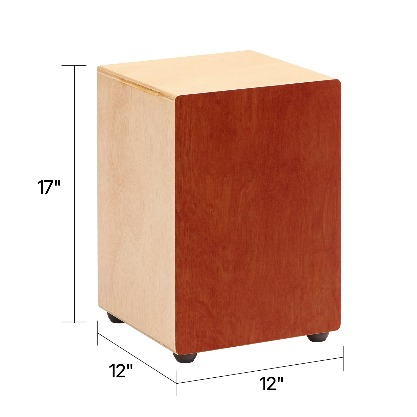 KFFKFF Cajon Box Drum with Internal Guitar Strings, Lightweight Wooden Percussion Instrument, Portable Birch Wood Drum with Travel Bag, Suitable for Beginners and Professionals, 12 x 12 x 17 in