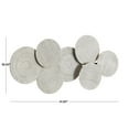 thumbnail image 3 of DecMode Silver Aluminum Metal Carved Designs Plate Wall Decor with Textured Pattern, 3 of 7
