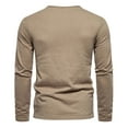 thumbnail image 4 of fartey Casual Henley Tops for Men Slim Fit Button Up Pullover Shirts Lightweight Soft Long Sleeves T-Shirts Thermal Underwear Crewneck Tee Top, 4 of 5