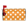thumbnail image 2 of Lsque Orange And White Polka Dot Mailbox Cover Standard Size ,Magnetic Mailbox Covers Post Wraps Letter Box Cover -21x18 in, 2 of 9