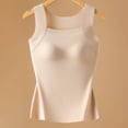 thumbnail image 5 of Beige Women Built-in Bra Tank Tops Polyester,Spandex for Women Sleeveless Racerback Shirts Casual Fitted Tops Tank Top Women L, 5 of 9