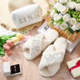 thumbnail image 4 of Zapatillas Xtinmee con inicial de boda personalizada para novia MRS, 4 of 6