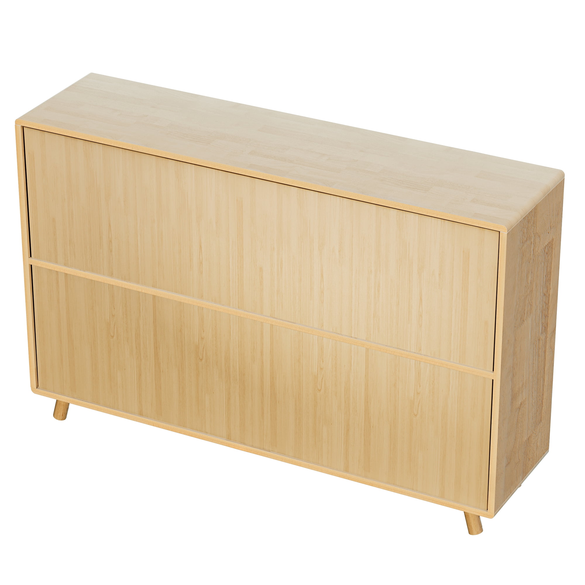 Wooden Bookshelf, 2-Tier Bookcase, 7 Cube Storage Organizer, Open Book Shelf with Legs for Home Office, Living Room, Study