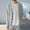 Grey, variant on Men's Knit Cardigan Sweater Casual Loose Fit Korean Style Versatile Button Up Outerwear For Spring Fall Winter Long Cardigan Men Blue XXXL