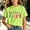 Green-1, variant on St Patricks Day Shirt Kids Girls Clover Print Green Short Sleeve Tee T-Shirt Holiday Party Outfit 4-16,Size 7-8T