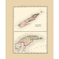 thumbnail image 2 of Walling 12x14 Black Ornate Wood Framed with Double Matting Museum Art Print Titled - Keweenaw  Isle Royale Michigan - Walling 1873, 2 of 4