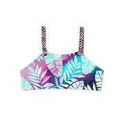Wonder Nation Girls Palm Wash Mix & Match Swim Bikini Top, Sizes 4-18