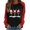 Black, variant on Fesfesfes Women's Raglan Sweatshirt Christmas Printed Long Sleeve Shirts Round Neck Casual Xmas Tops On Sale