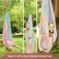 thumbnail image 2 of Savoiz - Therapy Swing for Kids - Durable, Adjustable & Easy Install - Suitable for Indoor/Outdoor Use - Soothing for Sensory Processing Disorder & Special Needs - Tie Dye Multi, 2 of 6