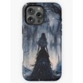 Shell Castle Design Gothic Woman and Castle Dark Blue Tough Case for Apple iPhone Series ...
