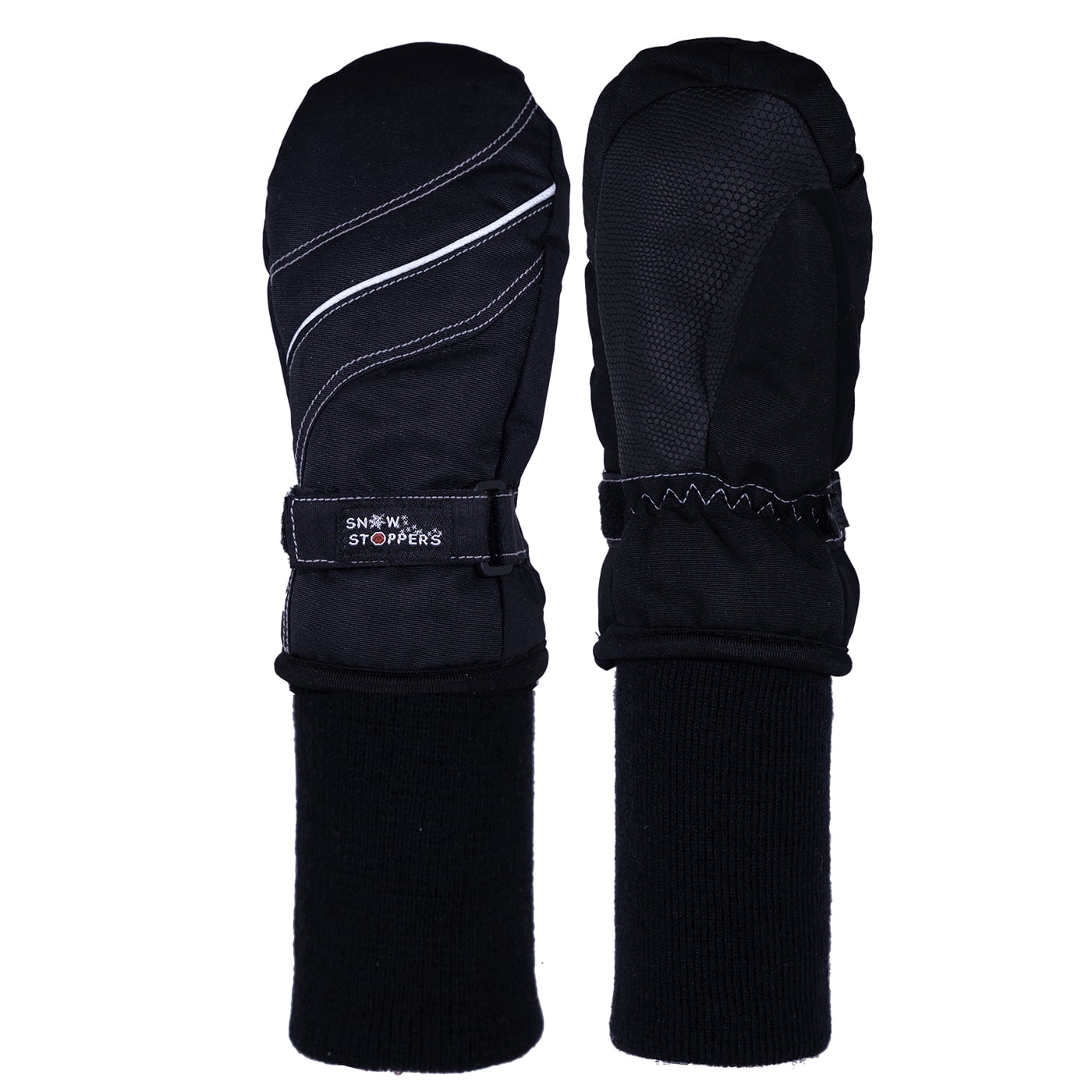 SnowStoppers Kids Ski & Snowboard Mittens (Small, Black)