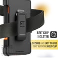 thumbnail image 4 of Rome Tech Funda Protectora para iPhone 16 Pro con Clip para Cinturón y Soporte, Carcasa Protectora de Doble Capa a Prueba de Golpes sin Pantalla, Color Negro y Naranja, 4 of 5