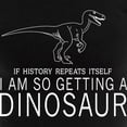 thumbnail image 3 of CafePress - History Repeats Dinosaur Pajamas - Women's Dark Pajamas, 3 of 4