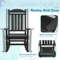 thumbnail image 7 of Devoko Outdoor Rocking Chair Presidential Rocker HDPE All-weather Chair (One Chair Only), Black, 7 of 7