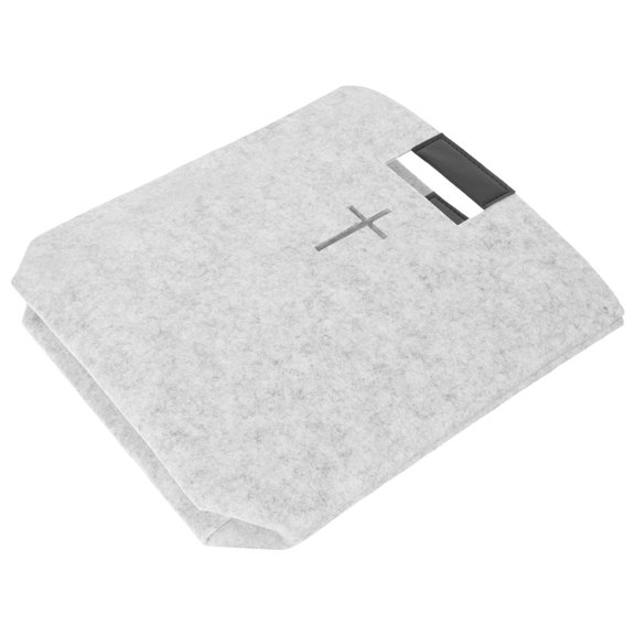 ELAYARD Felt Bible Tote Bag White Large Capacity Cross Design for Travel