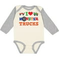 thumbnail image 3 of Inktastic I Love Trucks Boys or Girls Long Sleeve Baby Bodysuit, 3 of 5