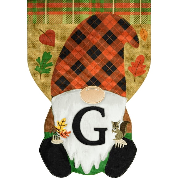 Briarwood Lane Fall Garden Flag 12x18 For Outdoor Fall Gnome Burlap Monogram Letter G For Fall Garden Flag Flags For Outside