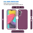 thumbnail image 3 of Galaxy A14 5G Cases, 3 in 1 Sturdy Phone Case for Samsung Galaxy A14 5G,Takfox Full-Body Shockproof Drop Protection Hybrid Bumper Rugged Rubber Cover Defend Matte Armor Phone Case -Wine Red, 3 of 6