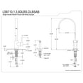 thumbnail image 2 of Kingston Brass LS8713DLBS Concord Single-Handle Kitchen Faucet with Brass Side Sprayer, Brushed Brass, 2 of 4
