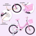 thumbnail image 2 of Bicicleta Entrenadora Para Niños Aeiou Qk-09 Con Canasta R12 Rosa, 2 of 5