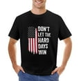 thumbnail image 7 of Don't Let The Hard Days Win Trendy Men's Cotton Short Sleeve HD Print Tee for Casual T-Shirt Crew Neck Top Black XL, 7 of 7