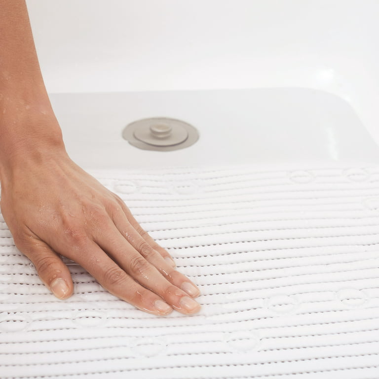 Clorox Anti-Microbial Cushioned Foam Bathtub Mat, White, 17 x 36 