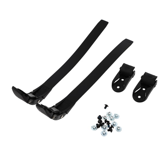 FOMIYES 2-Pack Black Skate Laces with Adjustable Buckle Straps for Roller Skates and Skating Shoes